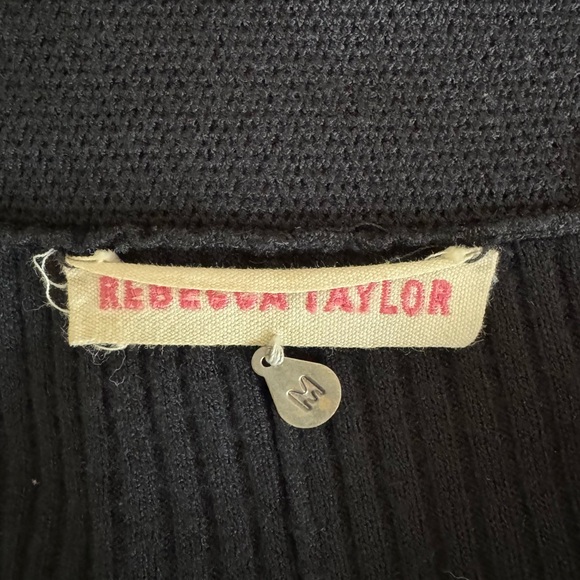 Rebecca Taylor Pleated Black Stretch Skirt Size Medium - Picture 6 of 8